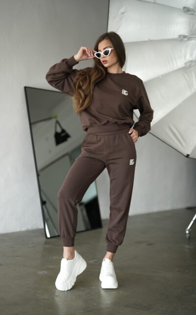 Spodnie damskie BG Brand | czekoladowy