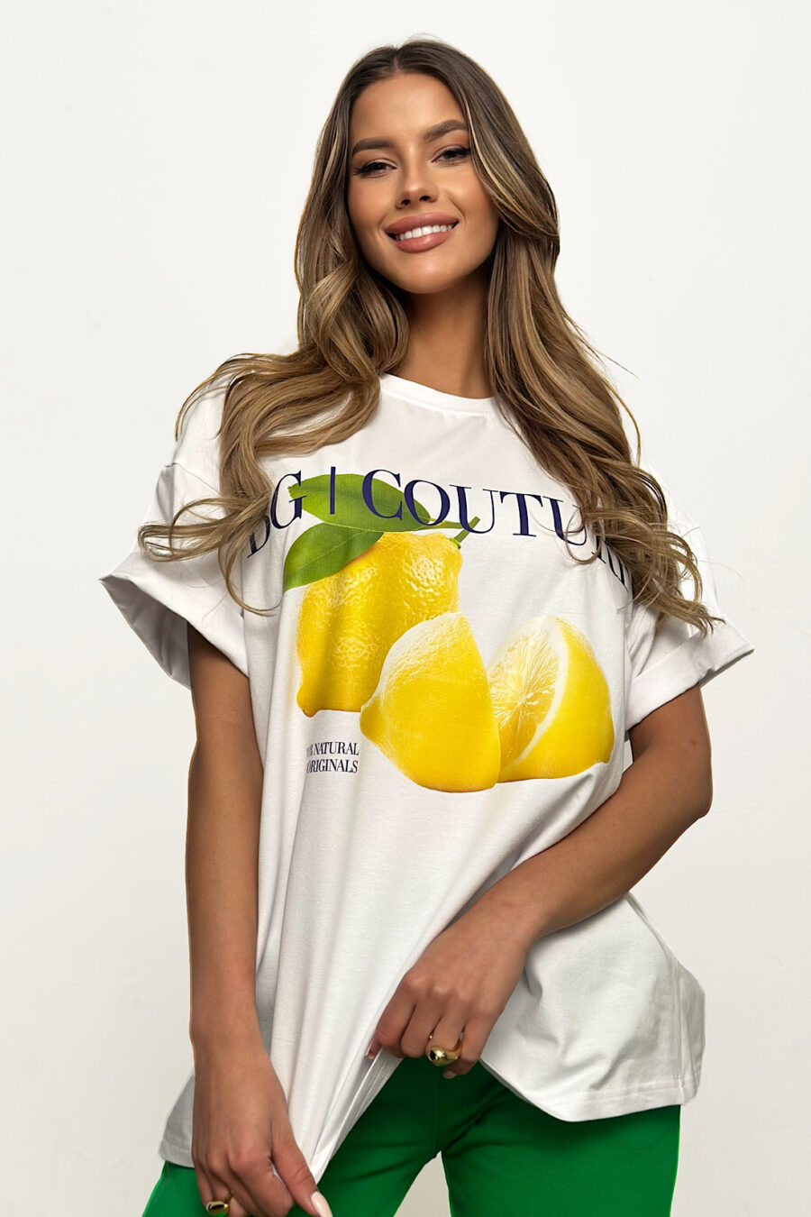 T-Shirt damski BG Fruit | biały