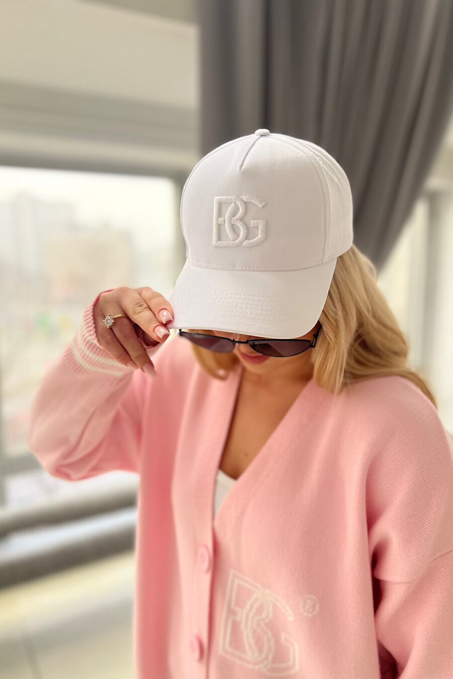 Czapka BG Logo cap | biały - obrazek 3