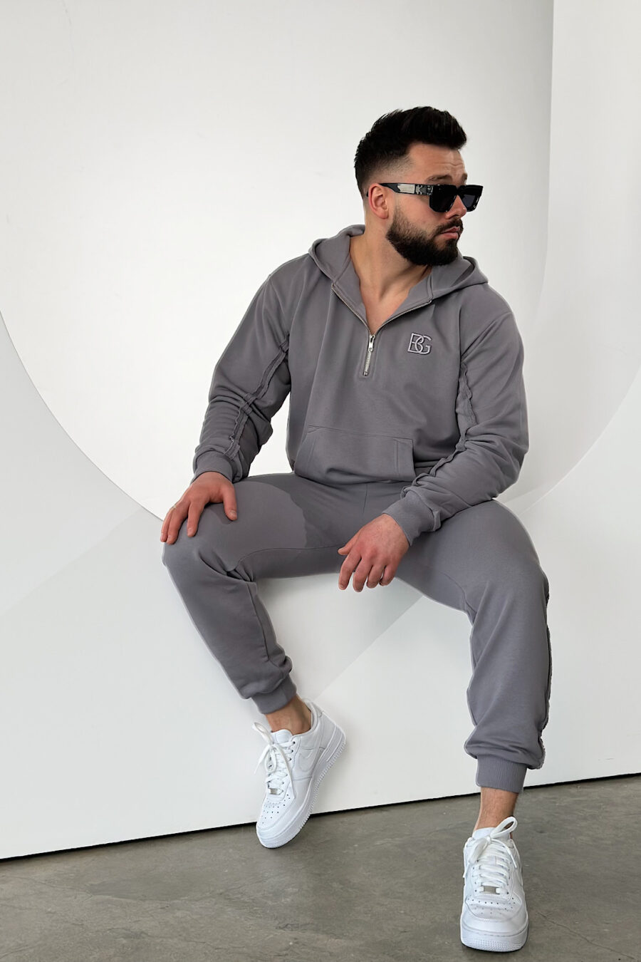 Bluza męska BG Hoody | szary