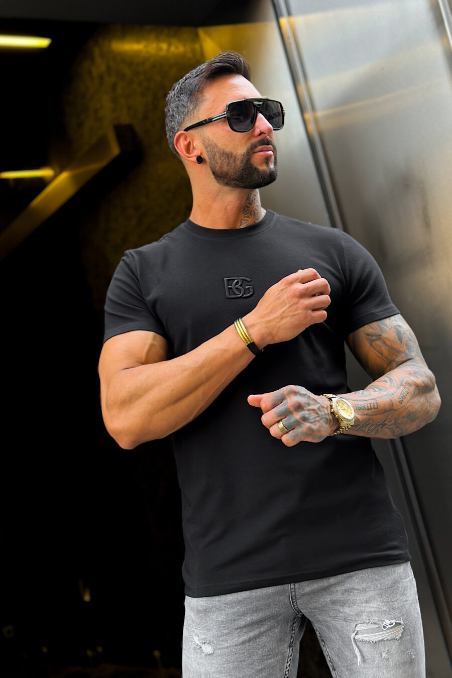 T-Shirt BG Signature | czarny - obrazek 3