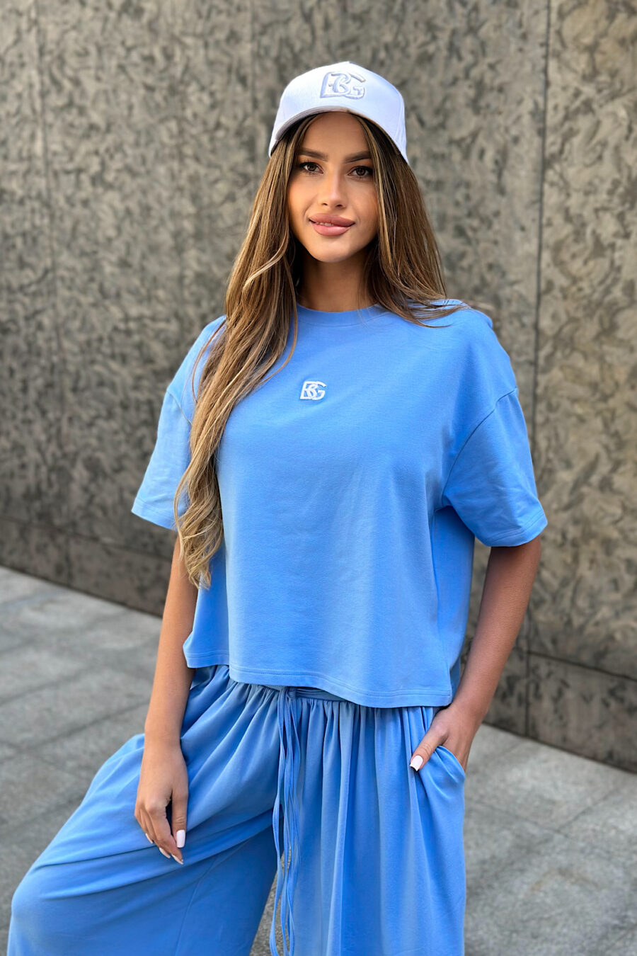 T-Shirt damski BG Early | niebieski - obrazek 3