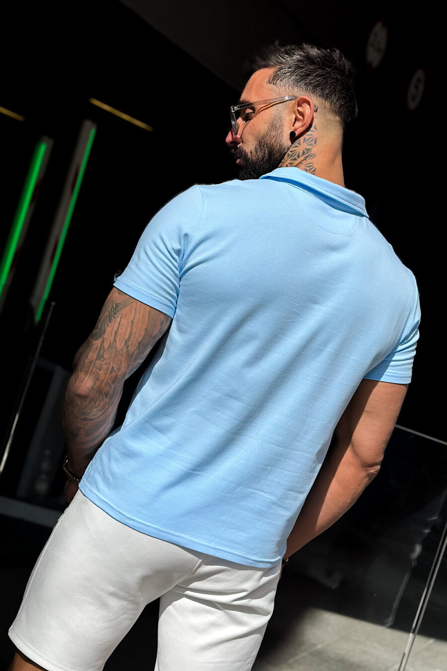 T-Shirt męski BG Polo | błękitny - obrazek 9