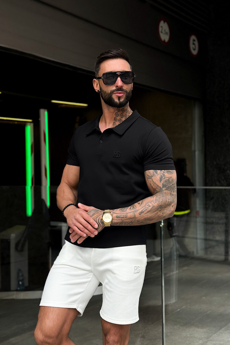 T-Shirt męski BG Polo | czarny - obrazek 5