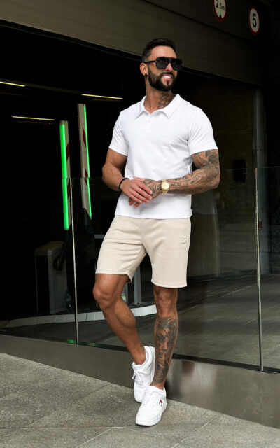 T-Shirt męski BG Polo | biały