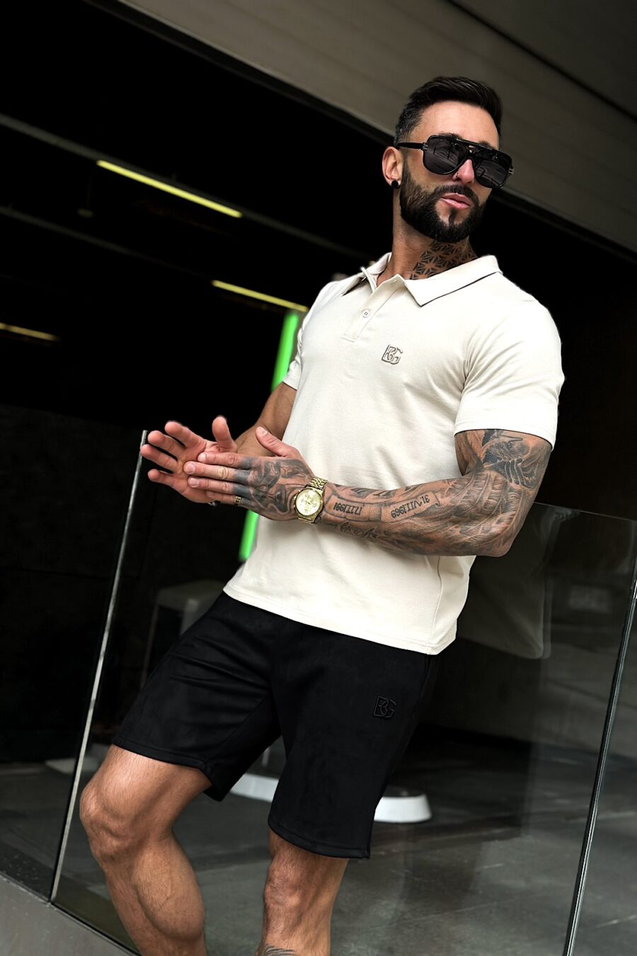 T-Shirt męski BG Polo | beż - obrazek 7