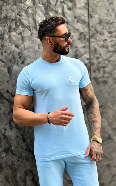 T-Shirt męski BG Bond | błękitny
