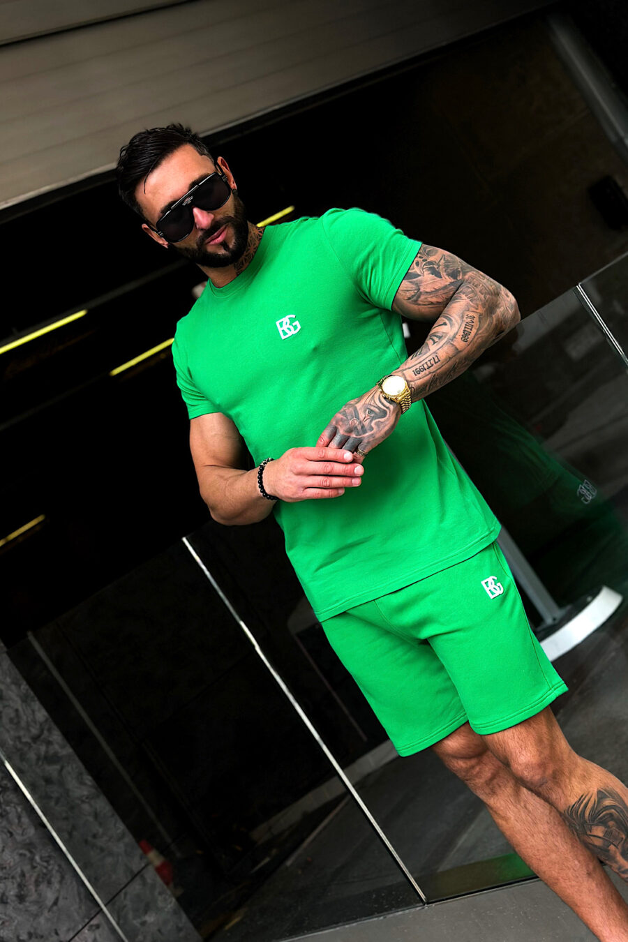 T-Shirt męski BG Bond | zielony - obrazek 3