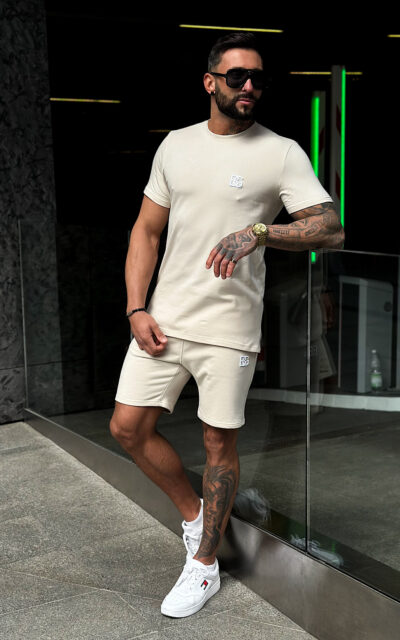 T-Shirt męski BG Bond | beżowy