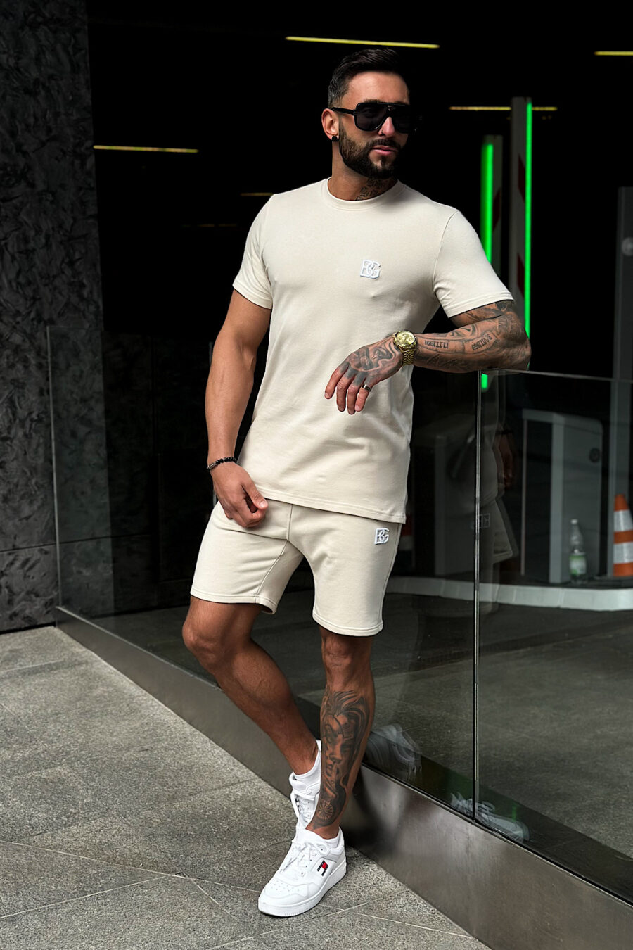 T-Shirt męski BG Bond | beżowy