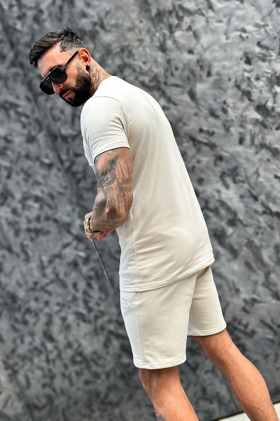 T-Shirt męski BG Bond | beżowy - obrazek 6