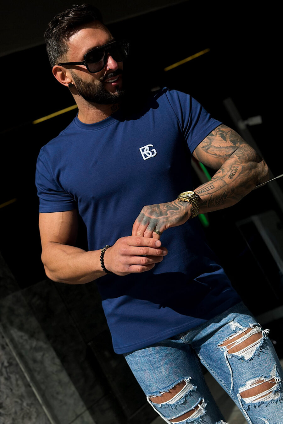 T-Shirt męski BG Bond | granatowy - obrazek 7