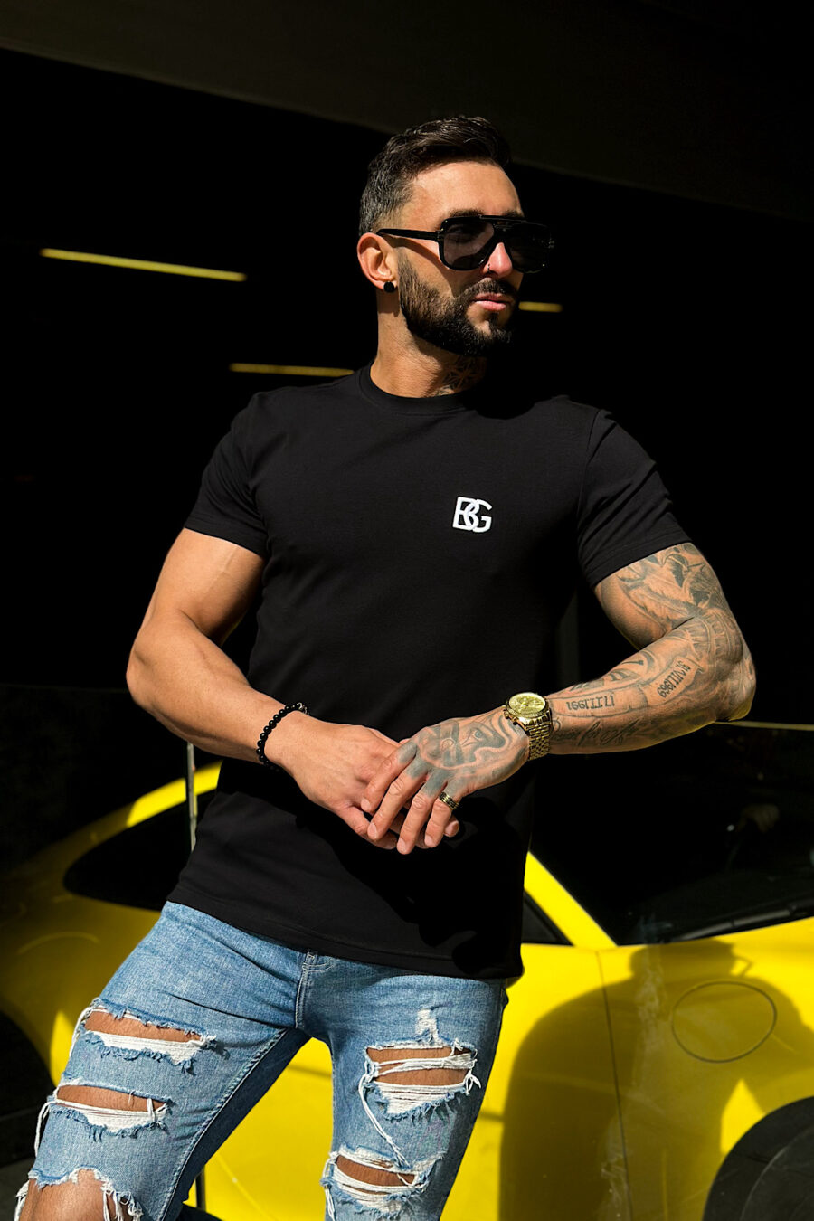 T-Shirt męski BG Bond | czarny