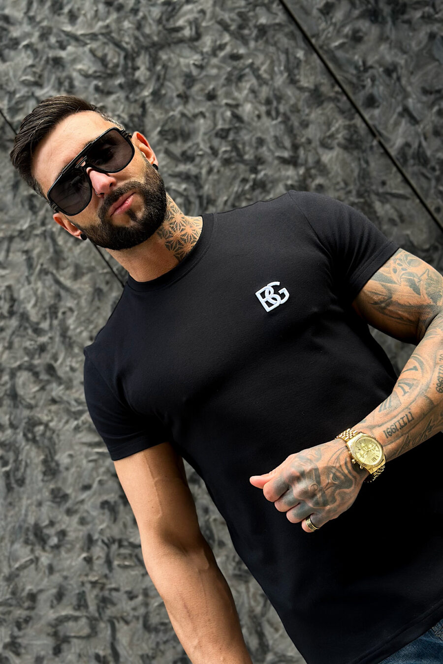 T-Shirt męski BG Bond | czarny - obrazek 7