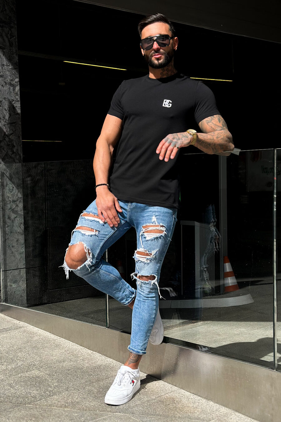T-Shirt męski BG Bond | czarny - obrazek 6