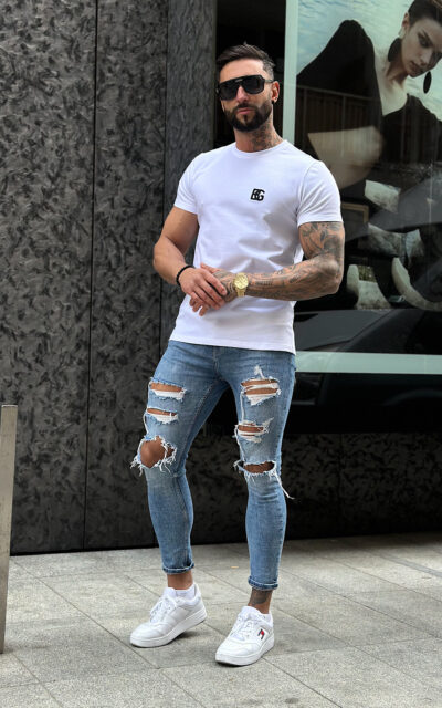 T-Shirt męski BG Bond | biały