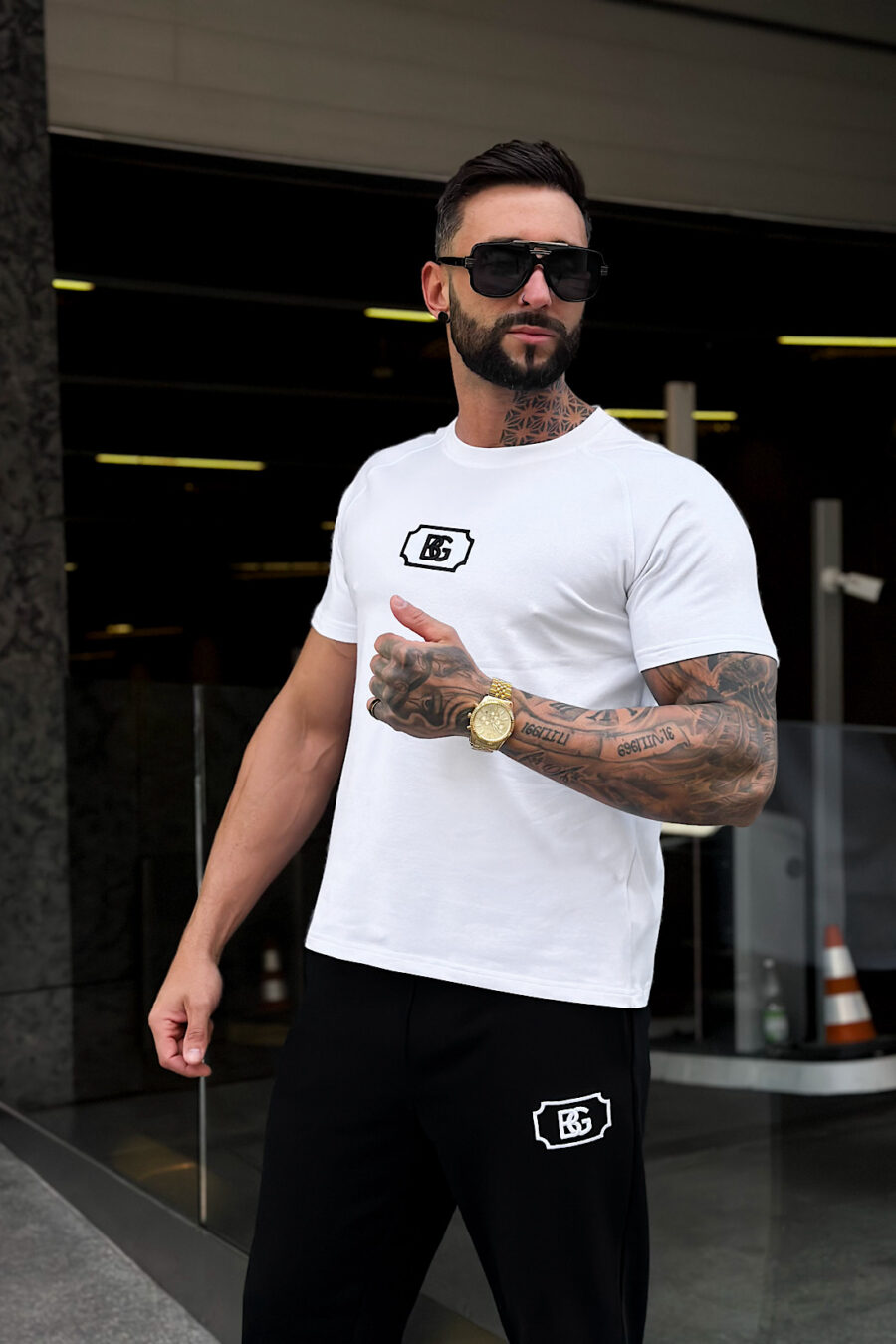 T-Shirt męski BG Bump | biały - obrazek 6