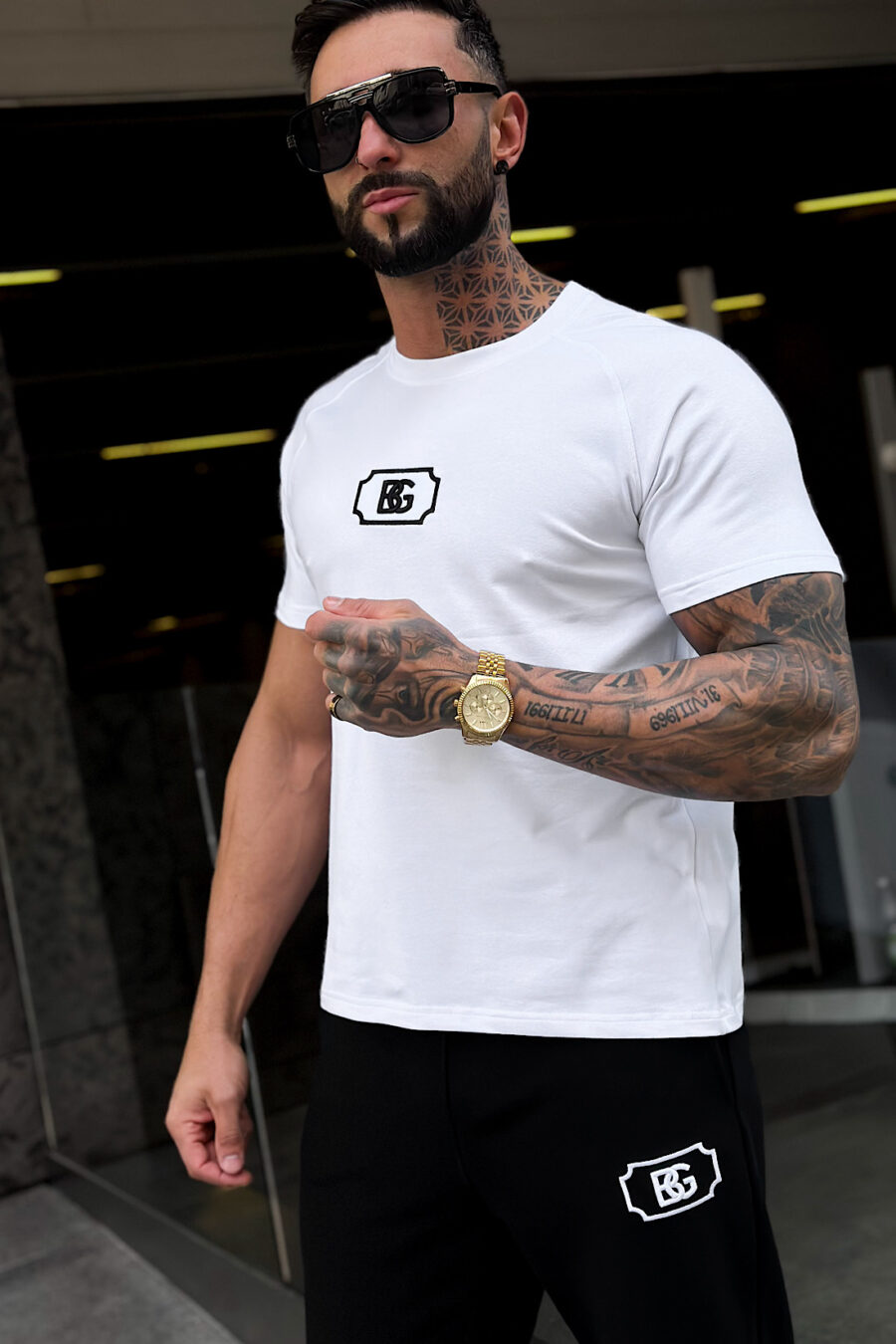 T-Shirt męski BG Bump | biały - obrazek 5