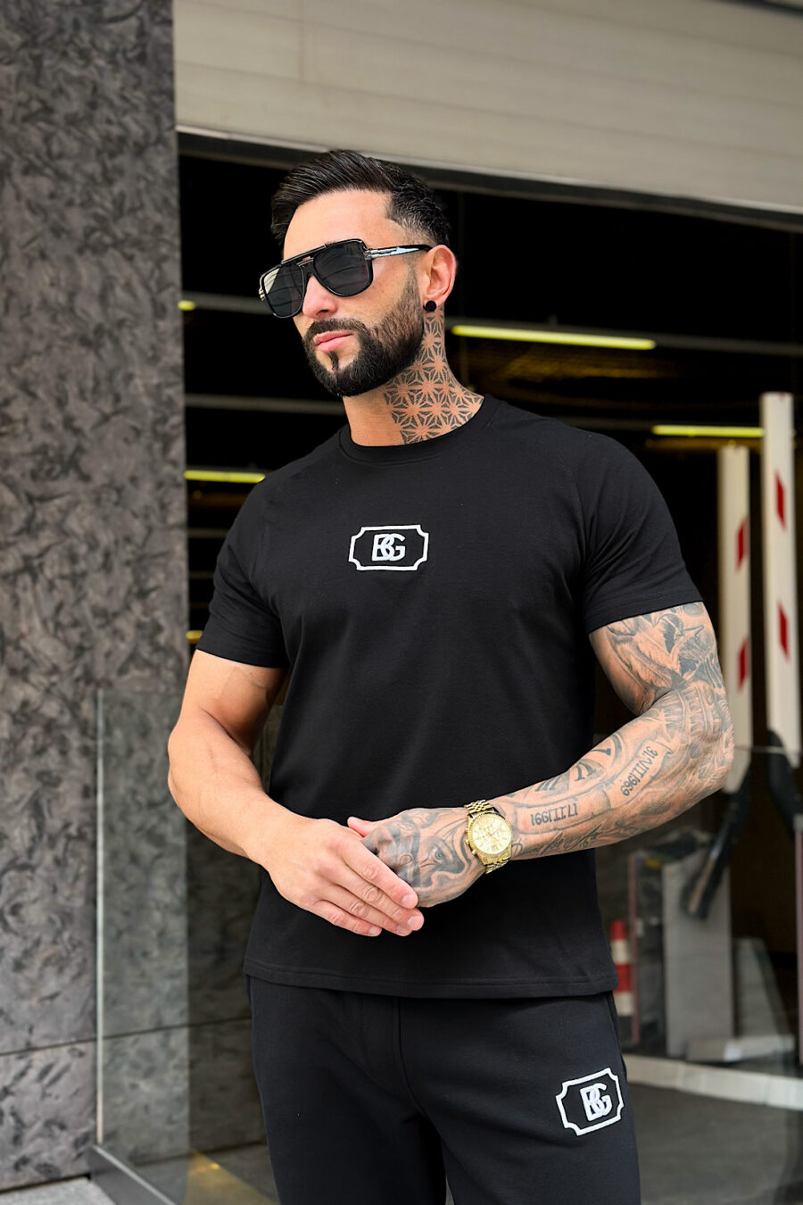 T-Shirt męski BG Bump | czarny - obrazek 5