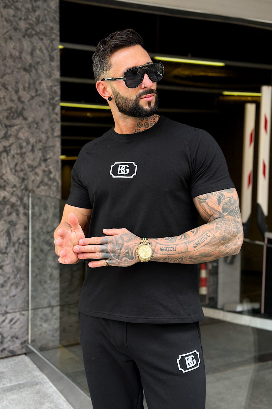 T-Shirt męski BG Bump | czarny - obrazek 4