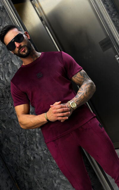 T-Shirt męski BG Silk | bordowy