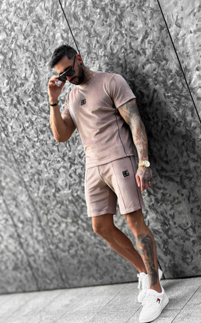 T-Shirt męski BG Silk | beż