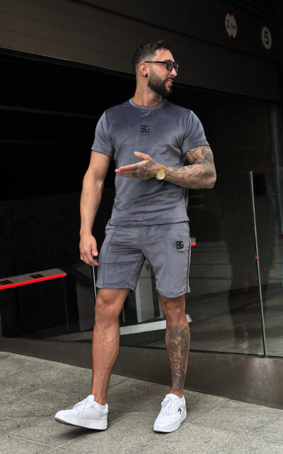 T-Shirt męski BG Silk | szary