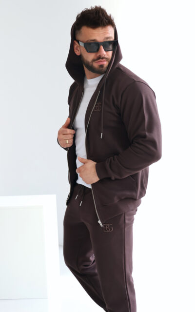 Bluza męska BG Zippy | gorzka czekolada