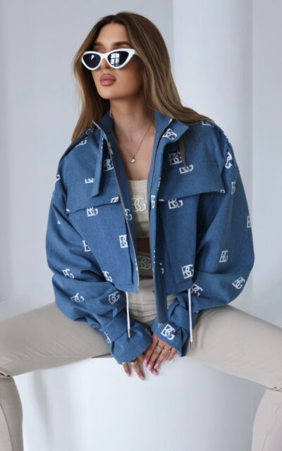 Kurtka jeans damska BG Popcorn | niebieski
