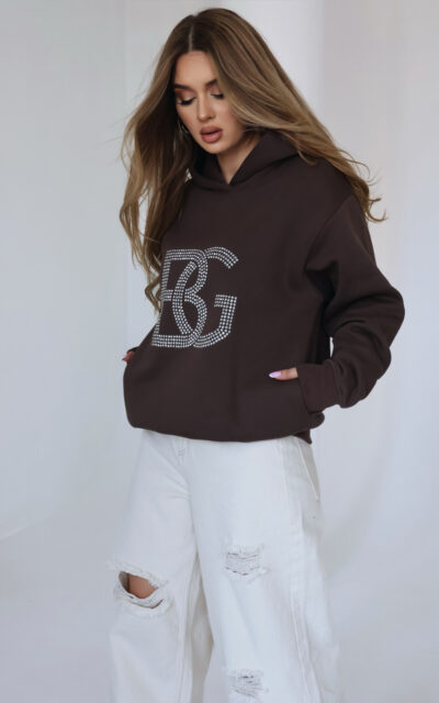 Bluza damska BG Diamond | czekolada