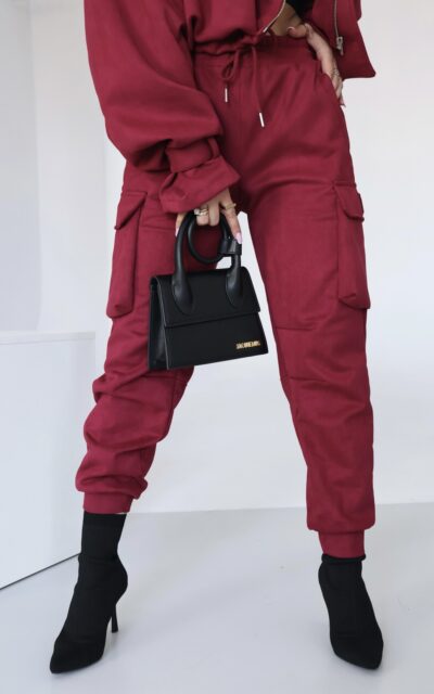 Spodnie damskie BG Army | bordo