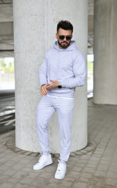 Dres męski BG Matchy | szary melanż