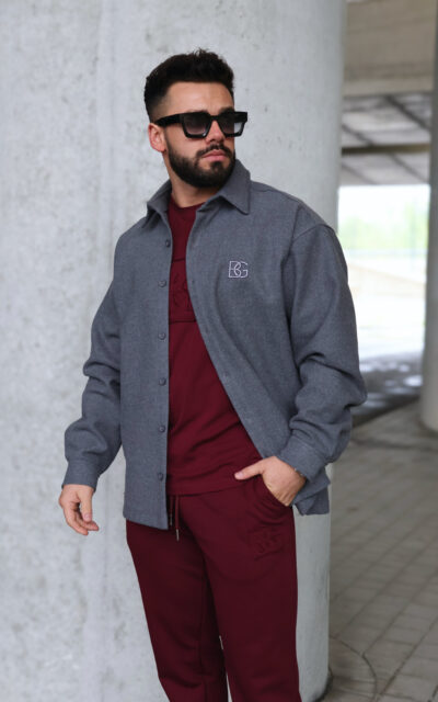 Koszula męska BG Coat | grafit