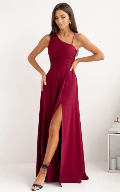 Sukienka Maxi MONAKO 1420 Bordowy