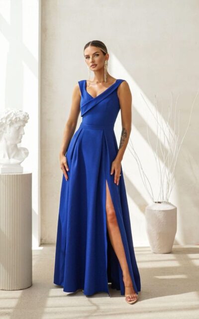 SABRINA Sukienka na Ramiączkach Maxi Chaber