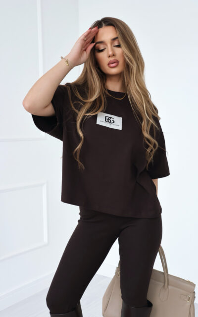 T-Shirt damski BG Bing | gorzka czekolada