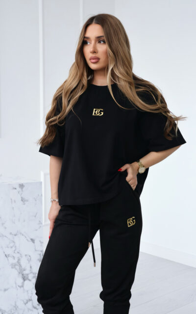 T-Shirt damski BG Goldi | czarny
