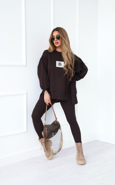 Bluza damska BG Kate | gorzka czekolada