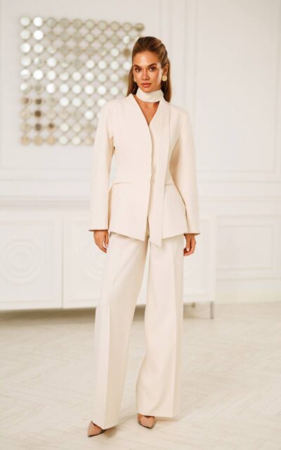 CAIRO Garnitur Damski Dwuczęściowy C552 Beżowy