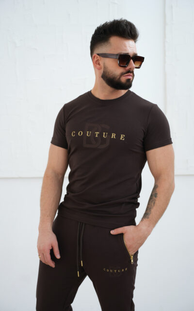 T-Shirt męski BG Fito | gorzka czekolada