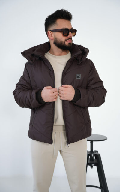 Kurtka męska BG Winter | gorzka czekolada